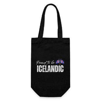 Fière d’Islandaise, j’adore l’Islande - Sac à bouteille - noir - Devant