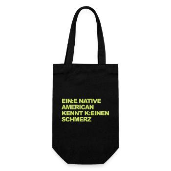 WOKE SATIRE: An Indian knows no pain - Gift Bag for Bottles - black - Front