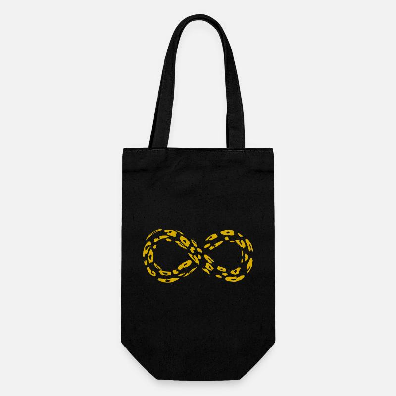 Boucle infinie léopard (alternative) - Sac à bouteille - noir
