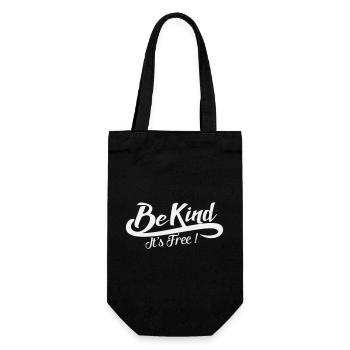 Soyez gentils, c’est gratuit - Vintage Positive White - Sac à bouteille - noir - Devant