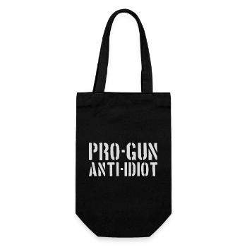 Pro-guns, anti-idiot - Gift Bag for Bottles - black - Front