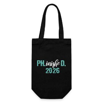 Doktor 2026 Abschluss Philister Dissertation Phd - Geschenkbeutel für Flaschen - Schwarz - Vorne