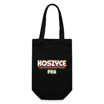 Košice Piła. Name des Retro-Bezirks - Geschenkbeutel für Flaschen - Schwarz - Vorne