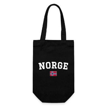 Drapeau norvégien en blanc - Sac à bouteille - noir - Devant
