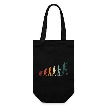 Evolution maler - Geschenkbeutel für Flaschen - Schwarz - Vorne