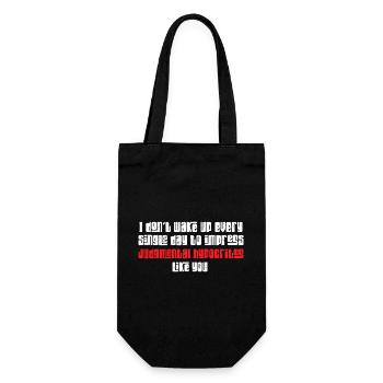 I Don't Wake Up To Impress Judgmental Hypocrites - Geschenkbeutel für Flaschen - Schwarz - Vorne