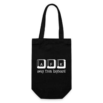 AFK weg von der Tastatur - Geschenkbeutel für Flaschen - Schwarz - Vorne