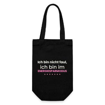 Nicht faul Energiesparmodus Lustiges Shirt Spruch - Geschenkbeutel für Flaschen - Schwarz - Vorne