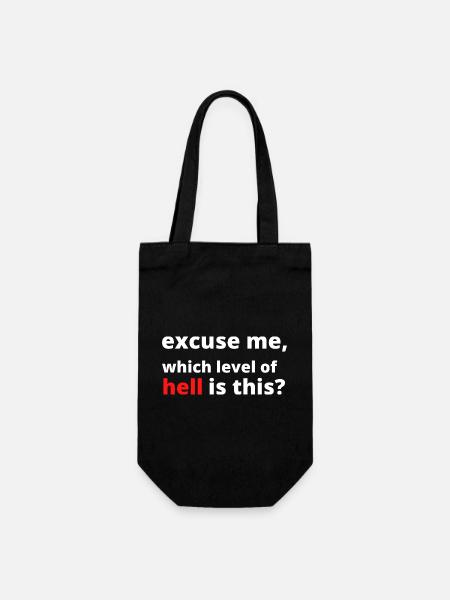 Drôle de dicton sarcastique - Sac à bouteille - noir