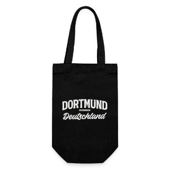 Dortmund Deutschland Vintage Typo - Geschenkbeutel für Flaschen - Schwarz - Vorne