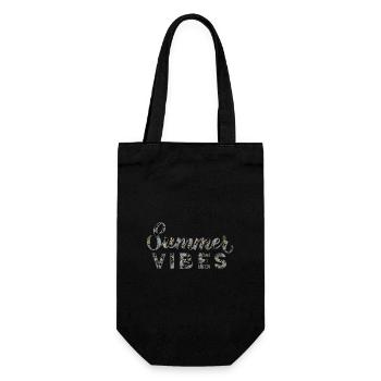 Summer Vibes Sommer Stimmung - Geschenkbeutel für Flaschen - Schwarz - Vorne