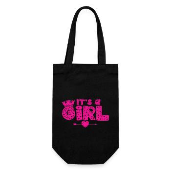 It´s a girl - Geschenkbeutel für Flaschen - Schwarz - Vorne
