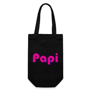 PAPY. FÊTE DES PÈRES. BONNE FÊTE PAPY. JE T'AIME. - Sac à bouteille - noir - Devant
