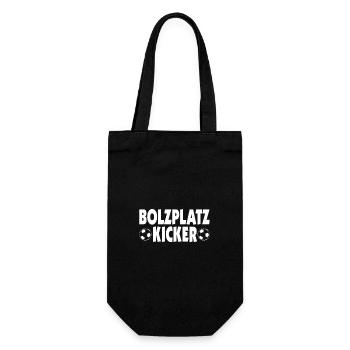 Bolzplatzkicker Fußball Fan Kicker - Geschenkbeutel für Flaschen - Schwarz - Vorne