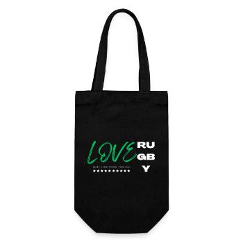 Love rugby green - Sac à bouteille - noir - Devant