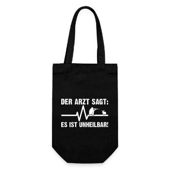 Hasenjäger Hasenjagd Kaninchenjagd Jäger - Geschenkbeutel für Flaschen - Schwarz - Vorne