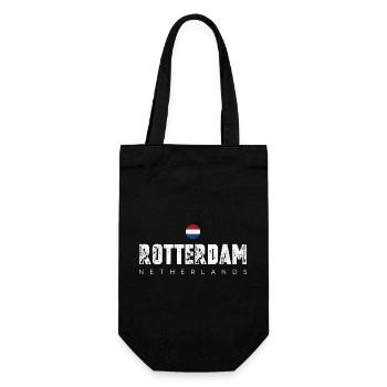 Rotterdam Bold City Emblem - Geschenkbeutel für Flaschen - Schwarz - Vorne