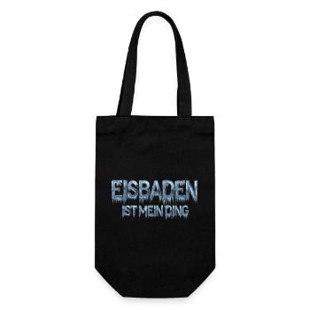 Eisbaden ist mein Ding - Geschenkbeutel für Flaschen - Schwarz - Vorne