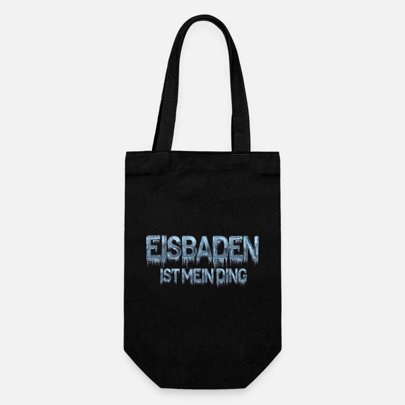 Eisbaden ist mein Ding - Geschenkbeutel für Flaschen - Schwarz