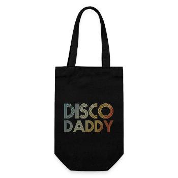 Daddy Retro 60s 70s Party Costume Dad Father's Day - Gift Bag for Bottles - black - Front