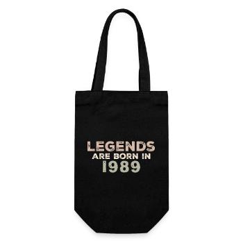Legends 1989 Vintage Retro Birthday Original - Gift Bag for Bottles - black - Front