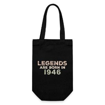 Legenden 1946 Jahrgang Retro Geburtstag Original - Geschenkbeutel für Flaschen - Schwarz - Vorne