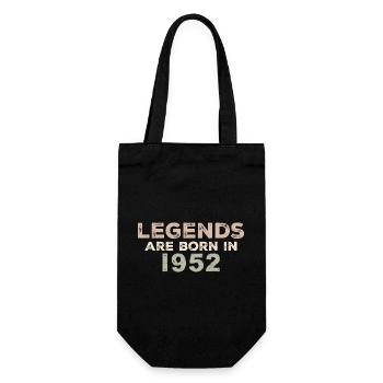 Legenden 1952 Jahrgang Retro Geburtstag Original - Geschenkbeutel für Flaschen - Schwarz - Vorne
