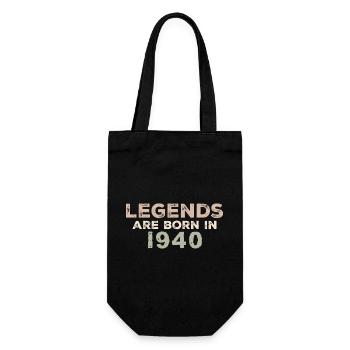 Legenden 1940 Jahrgang Retro Geburtstag Original - Geschenkbeutel für Flaschen - Schwarz - Vorne