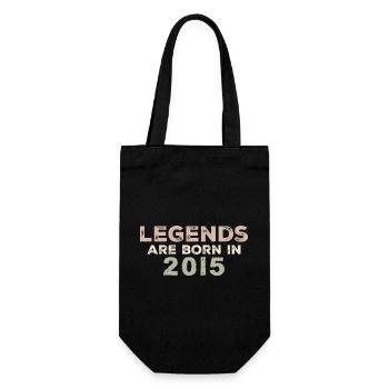 Legenden 2015 Jahrgang Retro Geburtstag Original - Geschenkbeutel für Flaschen - Schwarz - Vorne