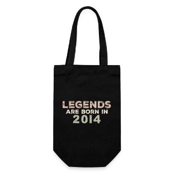 Legenden 2014 Jahrgang Retro Geburtstag Original - Geschenkbeutel für Flaschen - Schwarz - Vorne