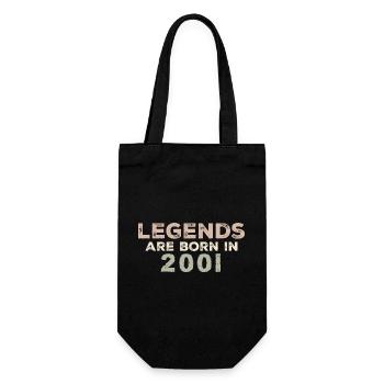 Legenden 2001 Jahrgang Retro Geburtstag Original - Geschenkbeutel für Flaschen - Schwarz - Vorne