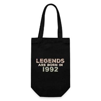 Legenden 1992 Jahrgang Retro Geburtstag Original - Geschenkbeutel für Flaschen - Schwarz - Vorne