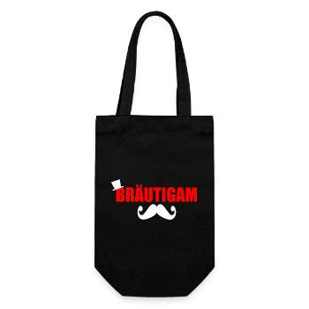 bräutigam - Geschenkbeutel für Flaschen - Schwarz - Vorne