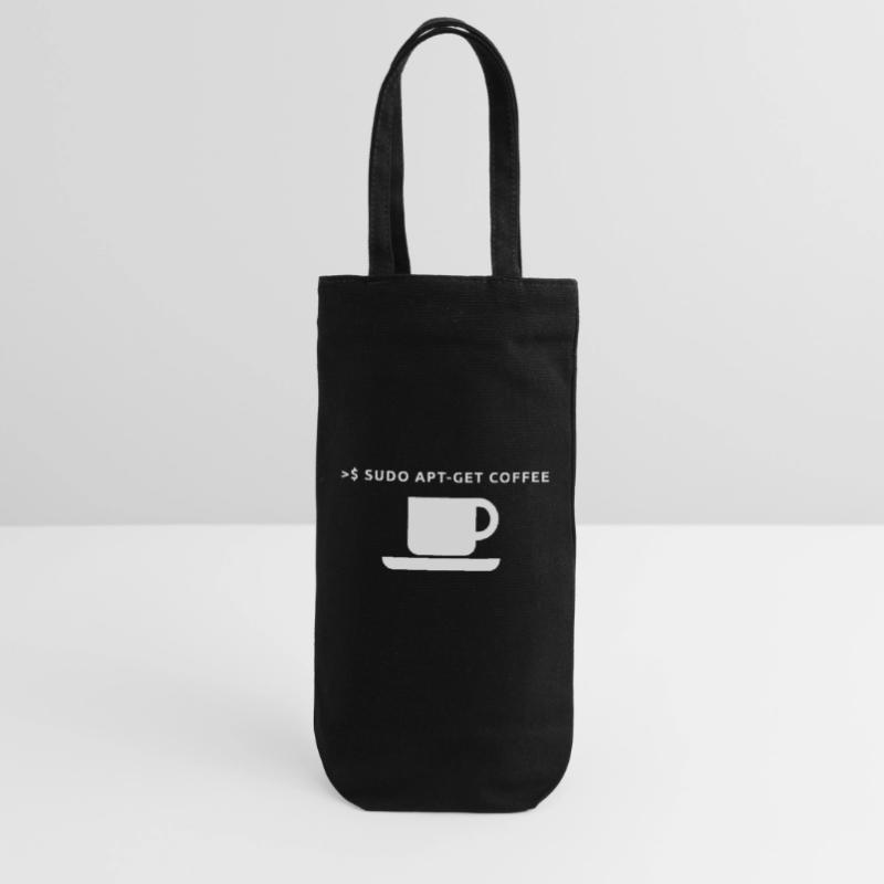 Lustiges Linux Kaffee Admin Shirt Pinguin Coder Geschenkbeutel für Flaschen