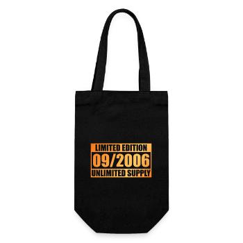 18th Birthday Limited Edition - ꝏ Supply 09/2006 - Gift Bag for Bottles - black - Front