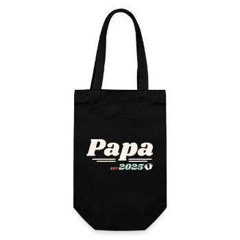 Papa Est 2025 Je vais être un papa style rétro - Sac à bouteille - noir - Devant