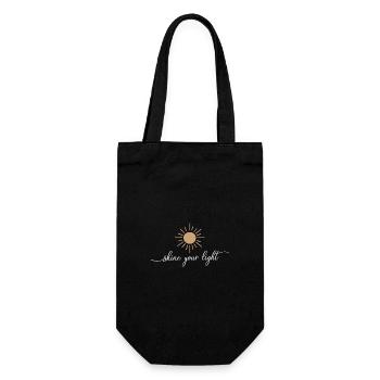 Shine Your Light Inspiration Motivation - Gift Bag for Bottles - black - Front