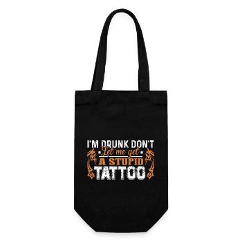 Tattoo Artist Don't Get A Stupid Tattoo - Gift Bag for Bottles - black - Front