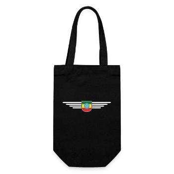 Ethiopia Design – Pride and Culture - Gift Bag for Bottles - black - Front