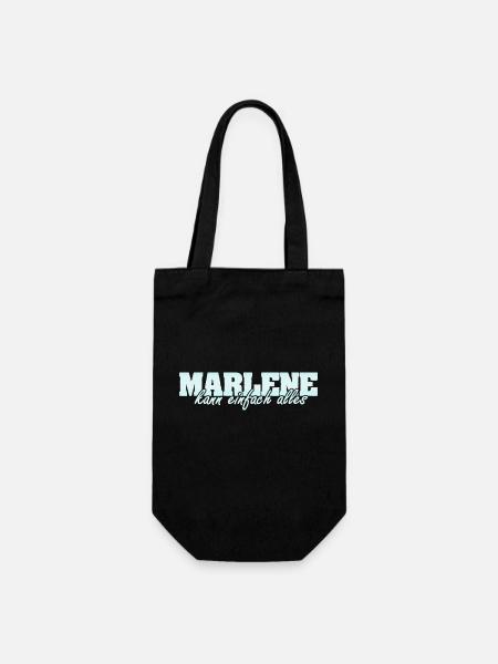 Frau Marlene - Geschenkbeutel für Flaschen - Schwarz