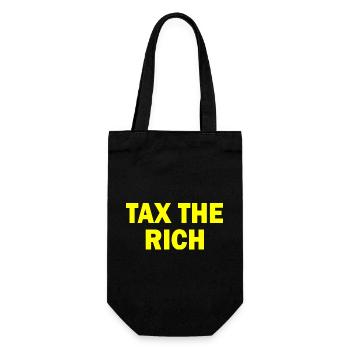 Tax the rich - Geschenkbeutel für Flaschen - Schwarz - Vorne