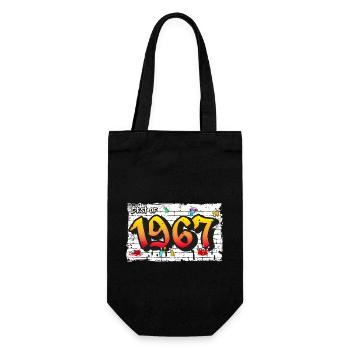 Classic Rebel 1967 Graffiti – 58 Jahre Ikone - Geschenkbeutel für Flaschen - Schwarz - Vorne