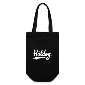 Hotdog Liebe in Schwarz-Weiß Look - Geschenkbeutel für Flaschen - Schwarz - Vorne