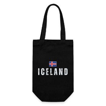 Fierté islandaise, drapeau islandais - Sac à bouteille - noir - Devant