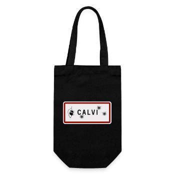 Panneau d’entrée de la ville de Calvi - Sac à bouteille - noir - Devant