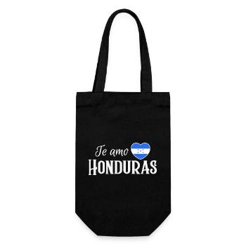 Ich liebe Honduras, made in Honduras - Geschenkbeutel für Flaschen - Schwarz - Vorne