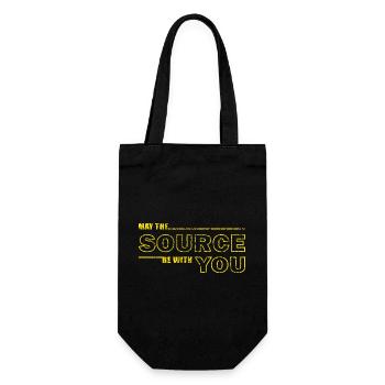 May the Source Be With You – Geek Tee - Gift Bag for Bottles - black - Front