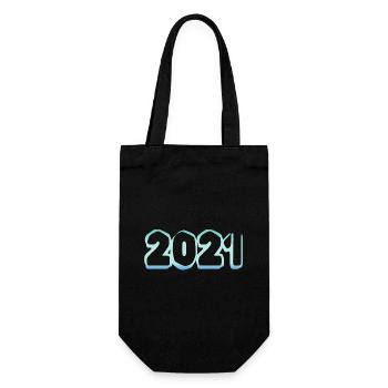 Eisblock 2021 - Geschenkbeutel für Flaschen - Schwarz - Vorne