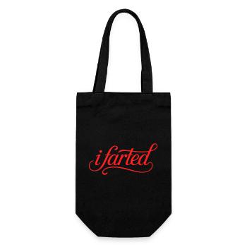 I farted - Funny Gen Alpha Logo - Gift Bag for Bottles - black - Front