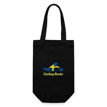 Le curling rocks Suède Fan Merch - Sac à bouteille - noir - Devant